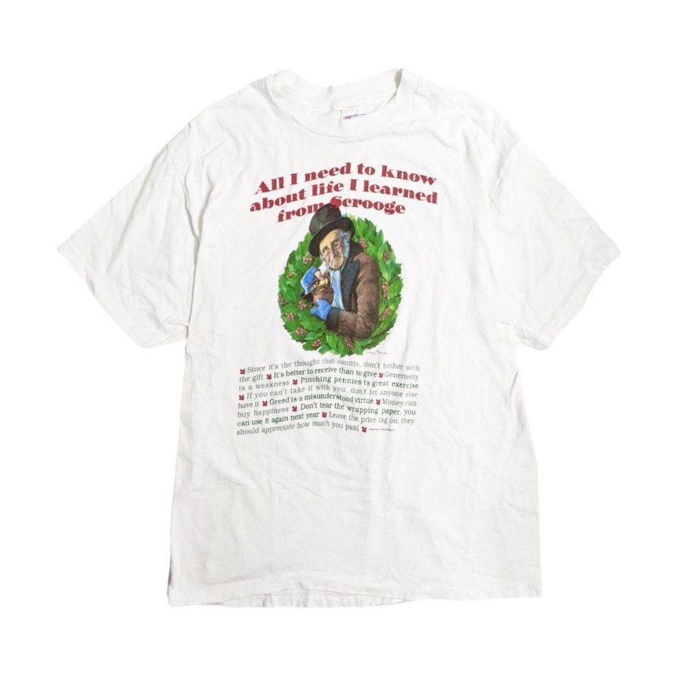 Vintage 90s Scrooge Christmas Single Stitch Graphic Tee